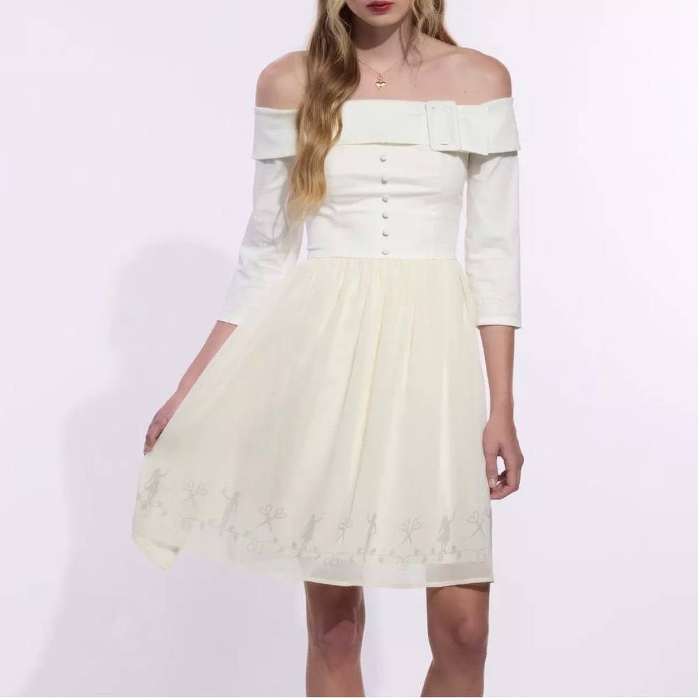 Edward Scissorhands Kim Off-The-Shoulder Dress‎ Hot Topic Halloween Cosplay